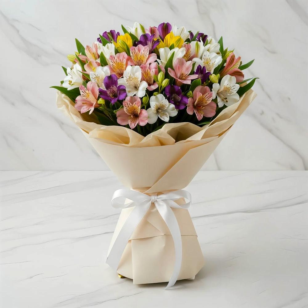 Букет цветов из: Альстромерии в Ливнах