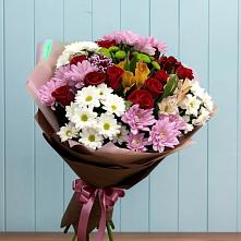 Букет цветов из:  Розы, Хризантемы и Альстромерии в Ливнах