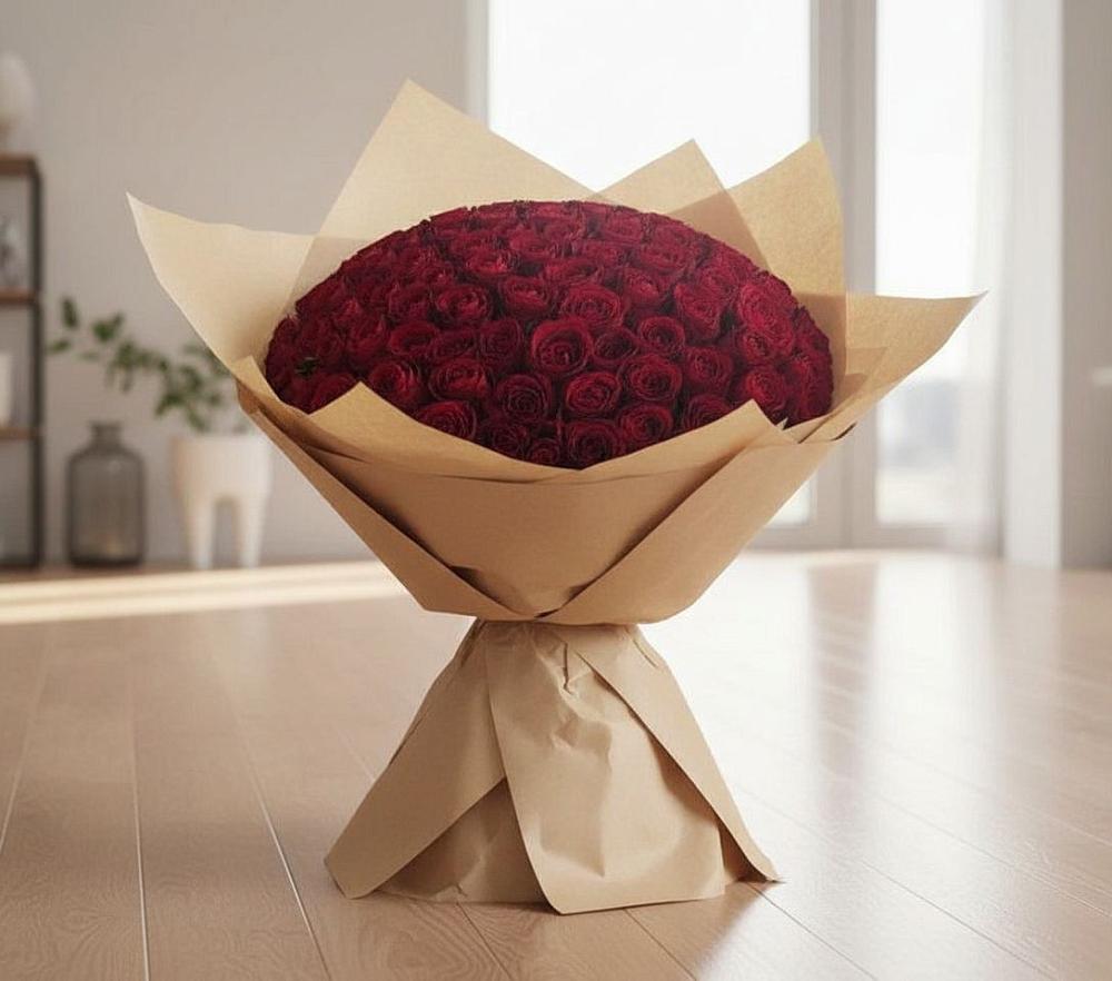 Букет 101 Красная роза в Ливнах