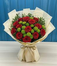 Букет цветов из:  Розы и Хризантемы в Ливнах