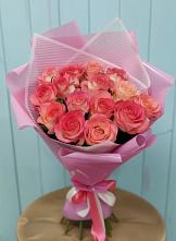 Букет 15 Розовых роз Равель в Ливнах