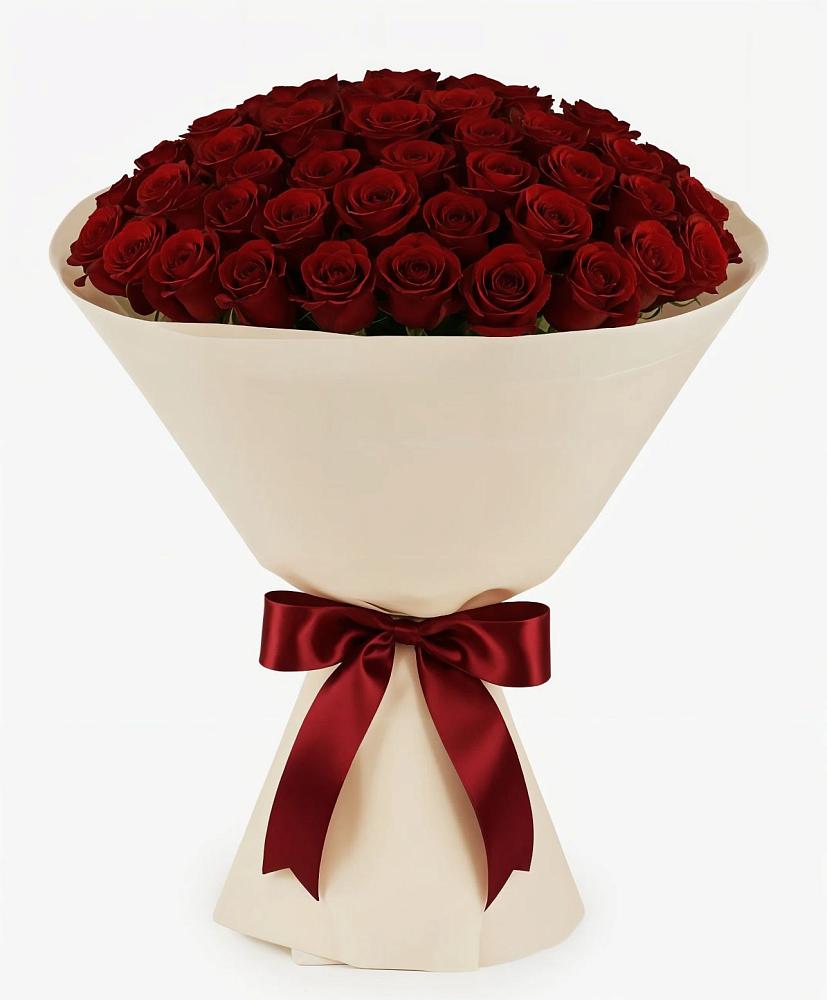 Букет 101 Бордовая роза Блэк Бакарра в Ливнах