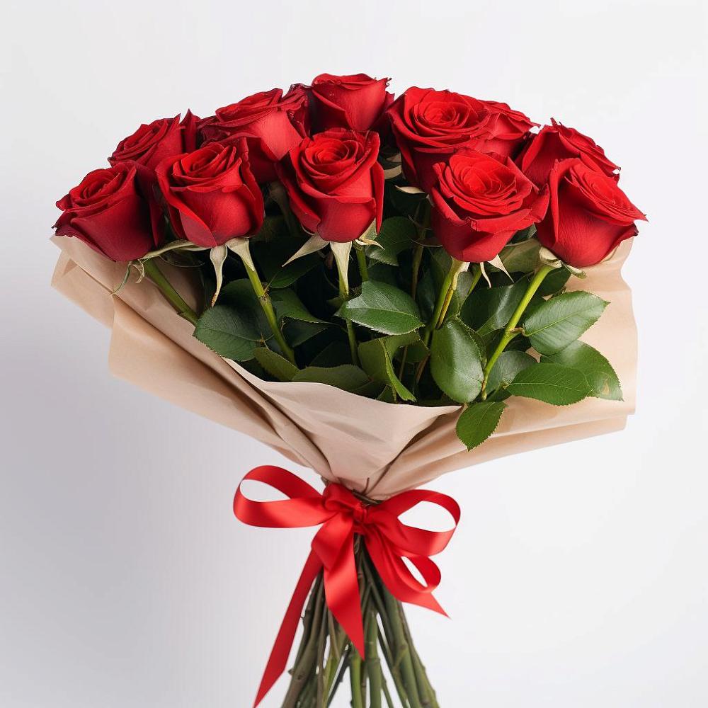 Букет 11 Красных роз Эдлесс Лав в Ливнах