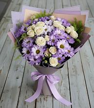 Букет цветов из:  Хризантемы и Розы в Ливнах